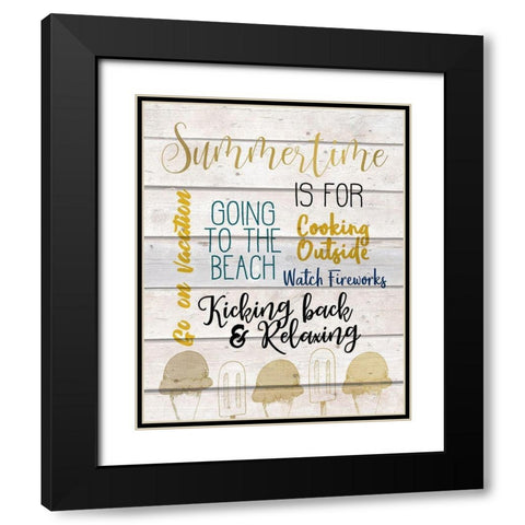 Seasons C Black Modern Wood Framed Art Print with Double Matting by Kimberly, Allen
