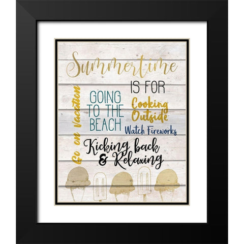 Seasons C Black Modern Wood Framed Art Print with Double Matting by Kimberly, Allen