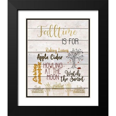 Seasons D Black Modern Wood Framed Art Print with Double Matting by Kimberly, Allen