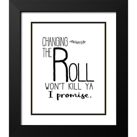 In the Bathroom 8 Black Modern Wood Framed Art Print with Double Matting by Kimberly, Allen