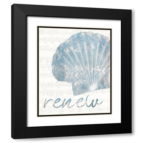 Beach Days 1 Black Modern Wood Framed Art Print with Double Matting by Kimberly, Allen