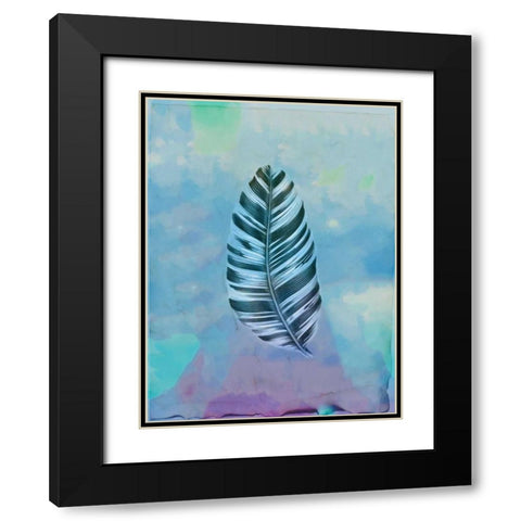 Palm Leaves 3 Black Modern Wood Framed Art Print with Double Matting by Allen, Kimberly
