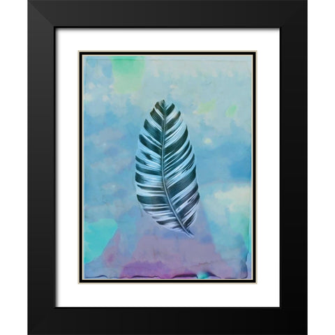 Palm Leaves 3 Black Modern Wood Framed Art Print with Double Matting by Allen, Kimberly