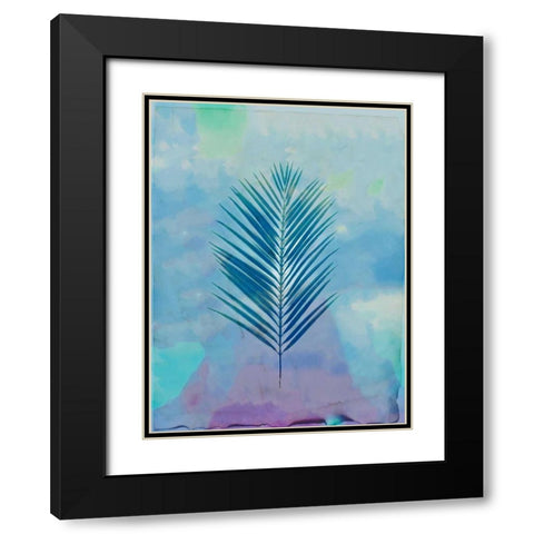 Palm Leaves 4 Black Modern Wood Framed Art Print with Double Matting by Allen, Kimberly