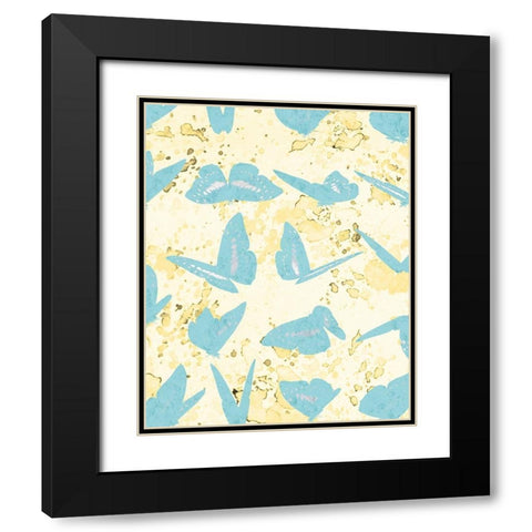Butterflies in Motion 2 Black Modern Wood Framed Art Print with Double Matting by Kimberly, Allen