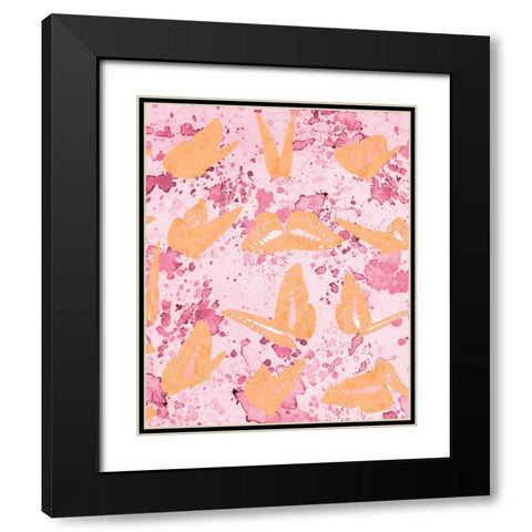 Butterflies in Motion 3 Black Modern Wood Framed Art Print with Double Matting by Kimberly, Allen