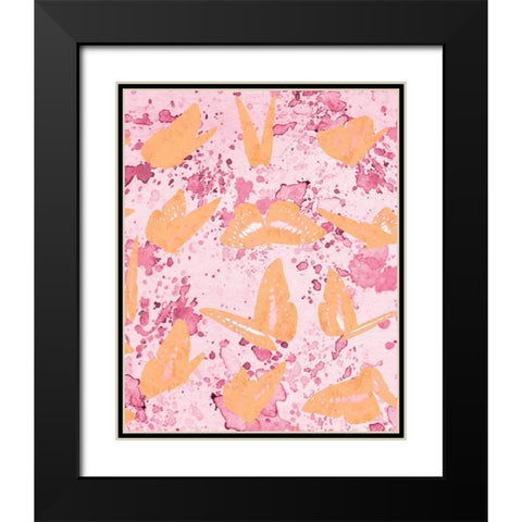 Butterflies in Motion 3 Black Modern Wood Framed Art Print with Double Matting by Kimberly, Allen