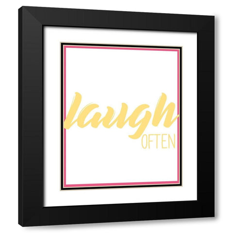Live Well 2 Black Modern Wood Framed Art Print with Double Matting by Kimberly, Allen