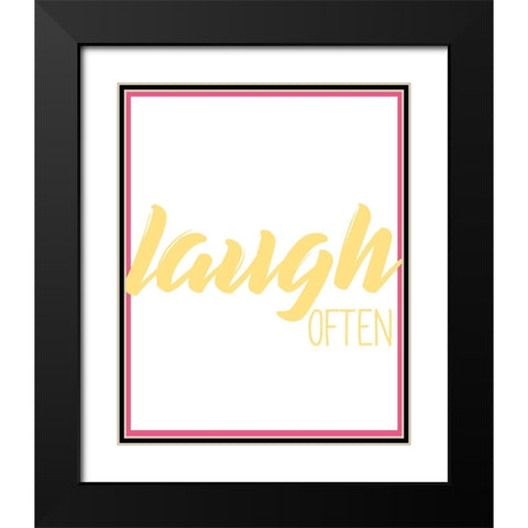 Live Well 2 Black Modern Wood Framed Art Print with Double Matting by Kimberly, Allen