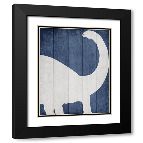 Dino 1 Black Modern Wood Framed Art Print with Double Matting by Kimberly, Allen