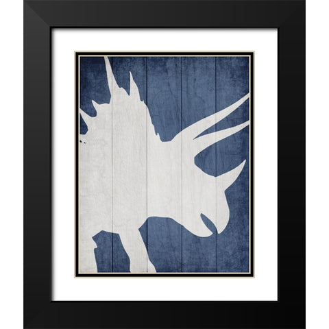 Dino 3 Black Modern Wood Framed Art Print with Double Matting by Kimberly, Allen