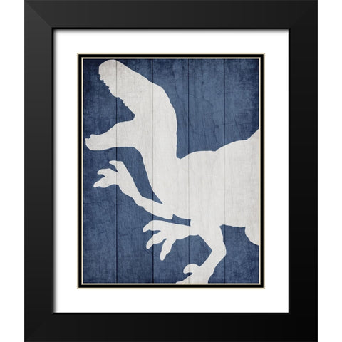 Dino 4 Black Modern Wood Framed Art Print with Double Matting by Kimberly, Allen