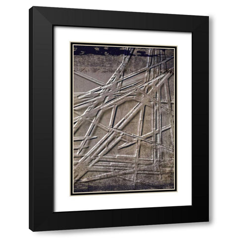 Wooden Sticks 1 Black Modern Wood Framed Art Print with Double Matting by Allen, Kimberly