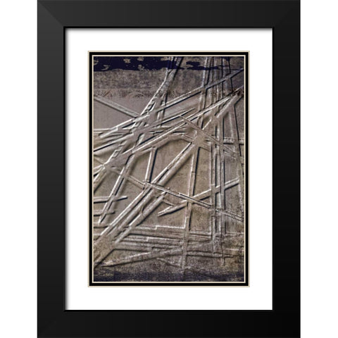 Wooden Sticks 1 Black Modern Wood Framed Art Print with Double Matting by Allen, Kimberly