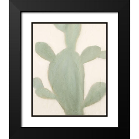 Sage Cactus 2 Black Modern Wood Framed Art Print with Double Matting by Kimberly, Allen