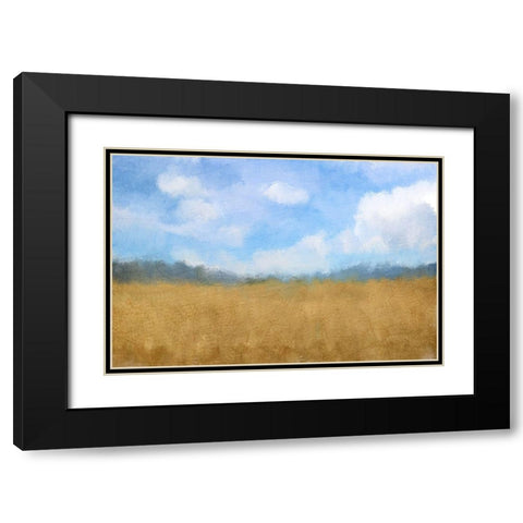 Golden Fields Black Modern Wood Framed Art Print with Double Matting by Kimberly, Allen
