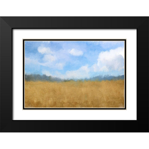 Golden Fields Black Modern Wood Framed Art Print with Double Matting by Kimberly, Allen