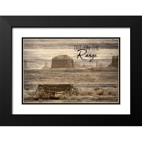 Out on the Range Black Modern Wood Framed Art Print with Double Matting by Kimberly, Allen