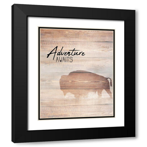 Adventure Awaits Black Modern Wood Framed Art Print with Double Matting by Kimberly, Allen