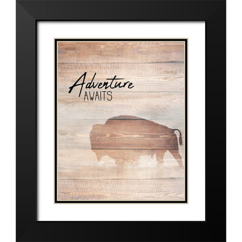 Adventure Awaits Black Modern Wood Framed Art Print with Double Matting by Kimberly, Allen