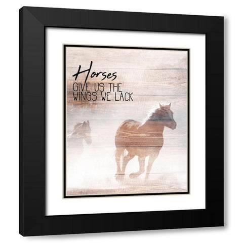 The Wings We Lack Black Modern Wood Framed Art Print with Double Matting by Kimberly, Allen