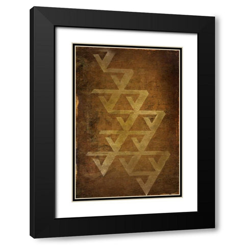 Geo Gold 2 Black Modern Wood Framed Art Print with Double Matting by Allen, Kimberly