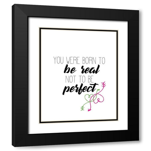 Born to Be Black Modern Wood Framed Art Print with Double Matting by Kimberly, Allen