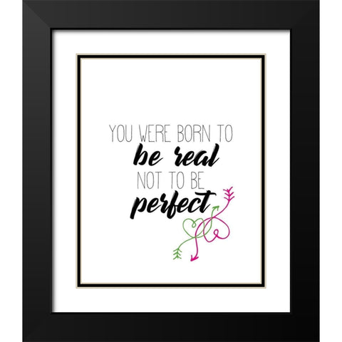 Born to Be Black Modern Wood Framed Art Print with Double Matting by Kimberly, Allen