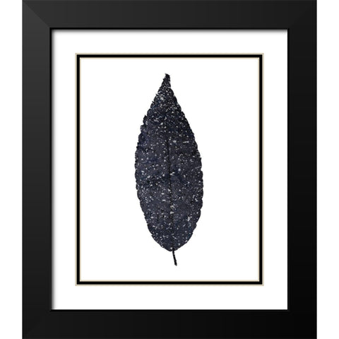 Spotted Leaves 1 Black Modern Wood Framed Art Print with Double Matting by Kimberly, Allen