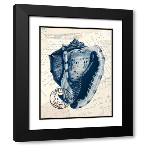 Shell Post 2 Black Modern Wood Framed Art Print with Double Matting by Kimberly, Allen