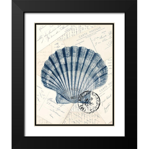 Shell Post 3 Black Modern Wood Framed Art Print with Double Matting by Kimberly, Allen