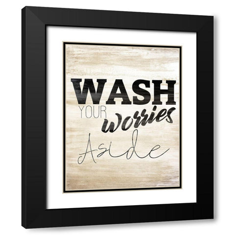 Wash 1 Black Modern Wood Framed Art Print with Double Matting by Kimberly, Allen