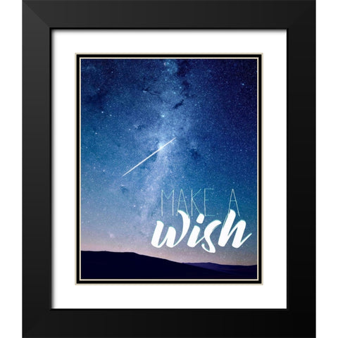 Make a Wish Black Modern Wood Framed Art Print with Double Matting by Kimberly, Allen