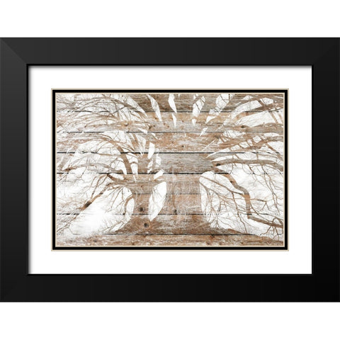 My Branches Black Modern Wood Framed Art Print with Double Matting by Kimberly, Allen