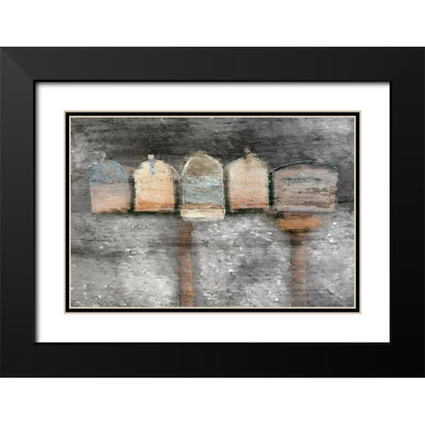 Side of the Road Black Modern Wood Framed Art Print with Double Matting by Kimberly, Allen