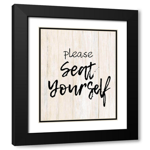 Seat Yourself Black Modern Wood Framed Art Print with Double Matting by Kimberly, Allen