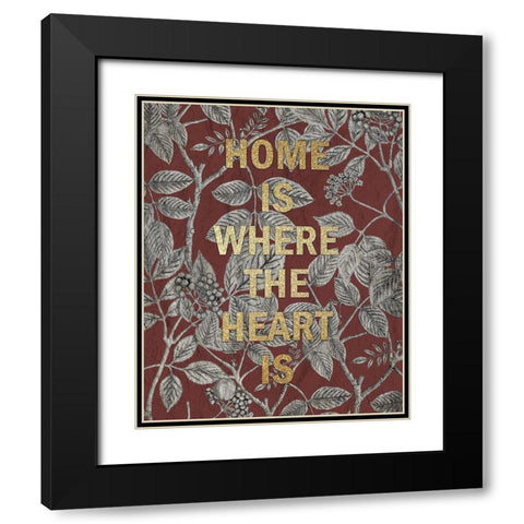 Home is Where Black Modern Wood Framed Art Print with Double Matting by Kimberly, Allen