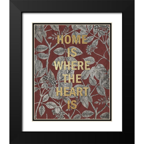 Home is Where Black Modern Wood Framed Art Print with Double Matting by Kimberly, Allen
