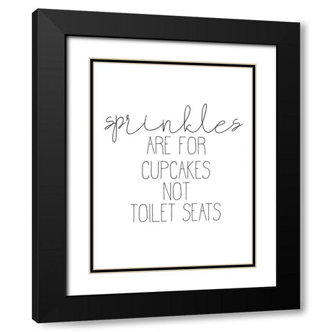 Sprinkles Black Modern Wood Framed Art Print with Double Matting by Kimberly, Allen