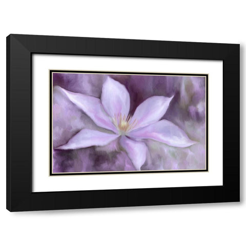 Open Petals Black Modern Wood Framed Art Print with Double Matting by Kimberly, Allen