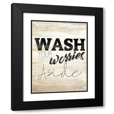 Wash 1 Black Modern Wood Framed Art Print with Double Matting by Kimberly, Allen