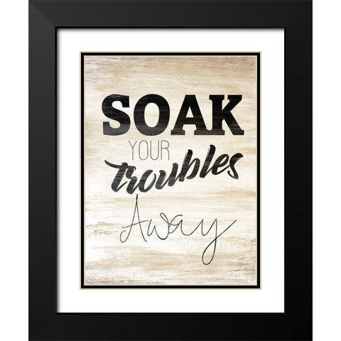 Wash 2 Black Modern Wood Framed Art Print with Double Matting by Kimberly, Allen