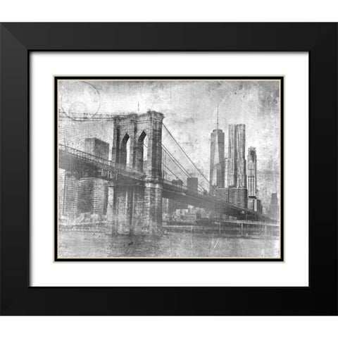 Lets Cross Black and White Black Modern Wood Framed Art Print with Double Matting by Allen, Kimberly