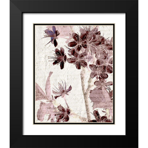Cherry Blossom Plum 2 Black Modern Wood Framed Art Print with Double Matting by Kimberly, Allen