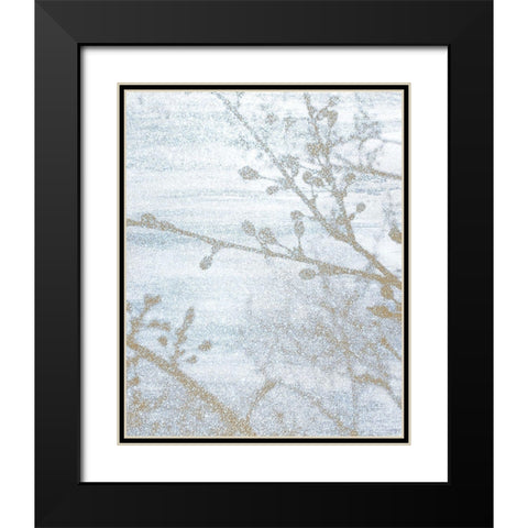 Gilded Branch 1 Black Modern Wood Framed Art Print with Double Matting by Kimberly, Allen