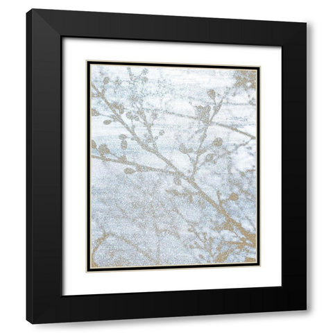 Gilded Branch 2 Black Modern Wood Framed Art Print with Double Matting by Kimberly, Allen