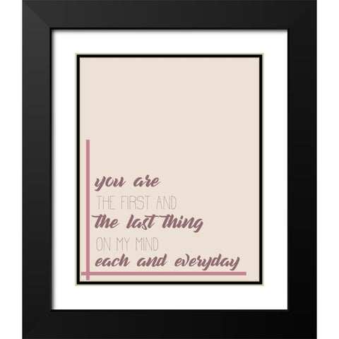 Each and Everyday Black Modern Wood Framed Art Print with Double Matting by Kimberly, Allen