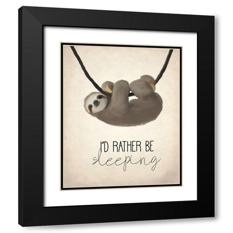 Sleeping Black Modern Wood Framed Art Print with Double Matting by Kimberly, Allen