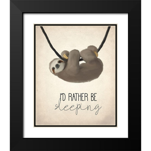 Sleeping Black Modern Wood Framed Art Print with Double Matting by Kimberly, Allen