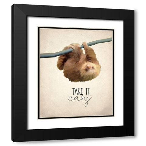 Take it Easy Black Modern Wood Framed Art Print with Double Matting by Kimberly, Allen